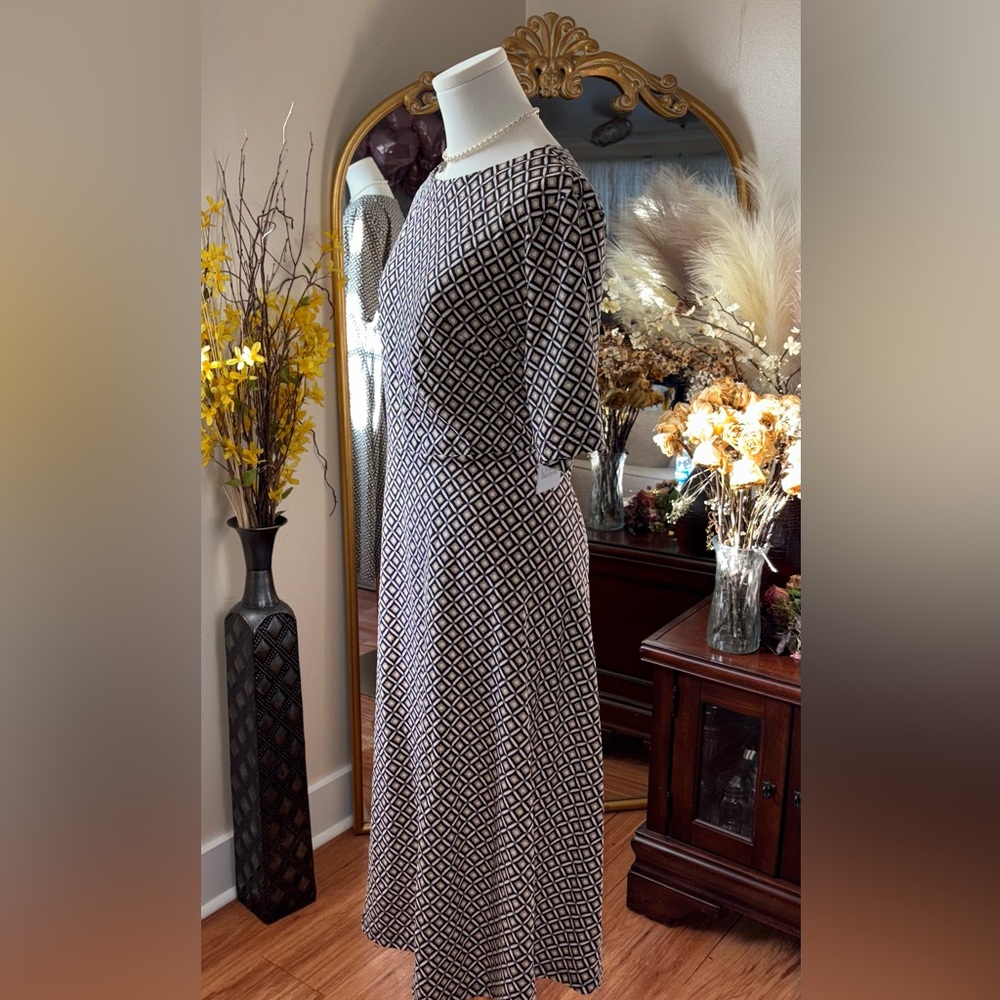 Croft & Barrow patterned Aline sundress size Large NWT - Picture 2 of 6